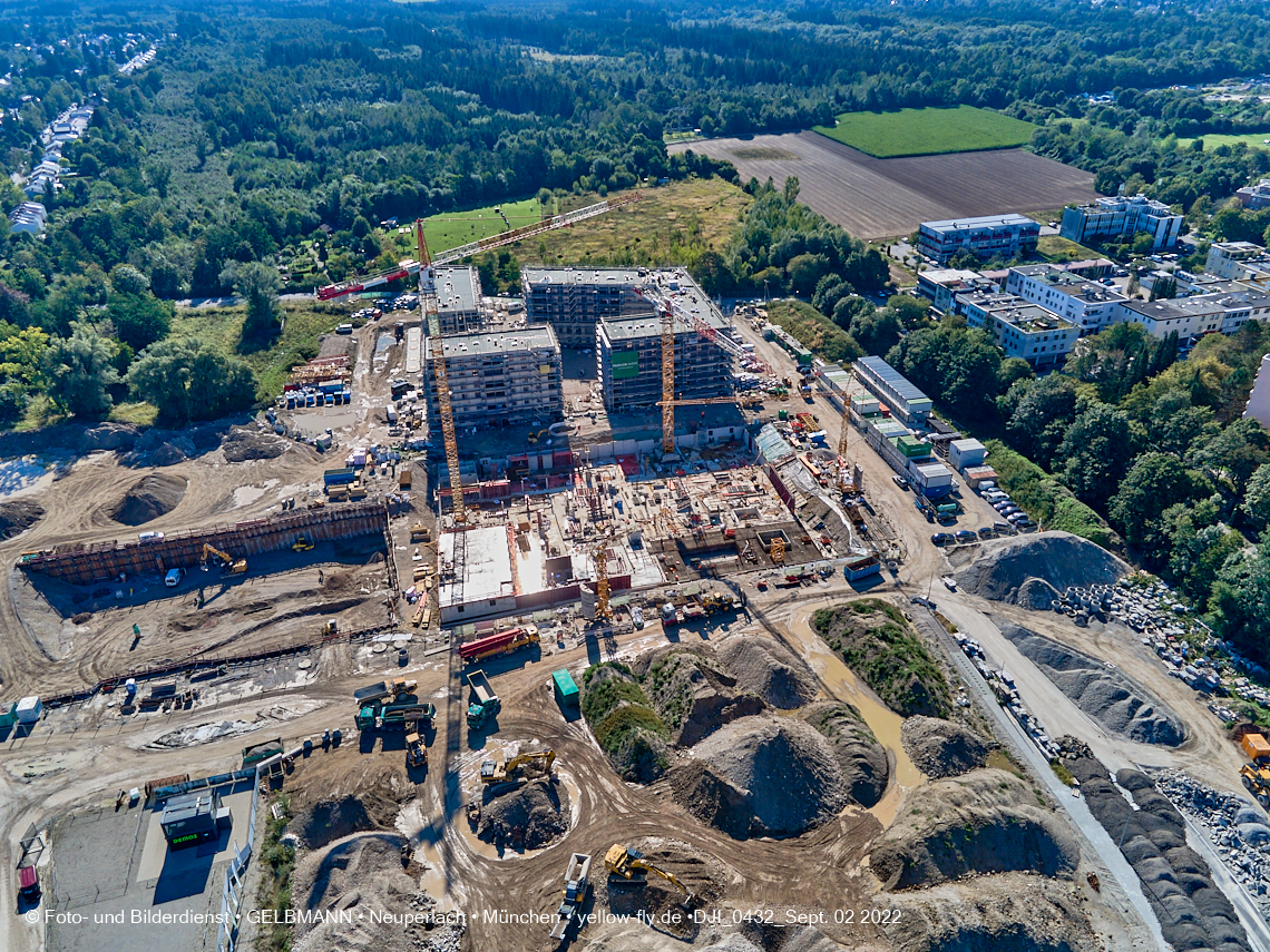 02.09.2022 - Baustelle Alexisquartier und Pandion Verde in Neuperlach 02.09.2022 - Baustelle Alexisquartier und Pandion Verde in Neuperlach